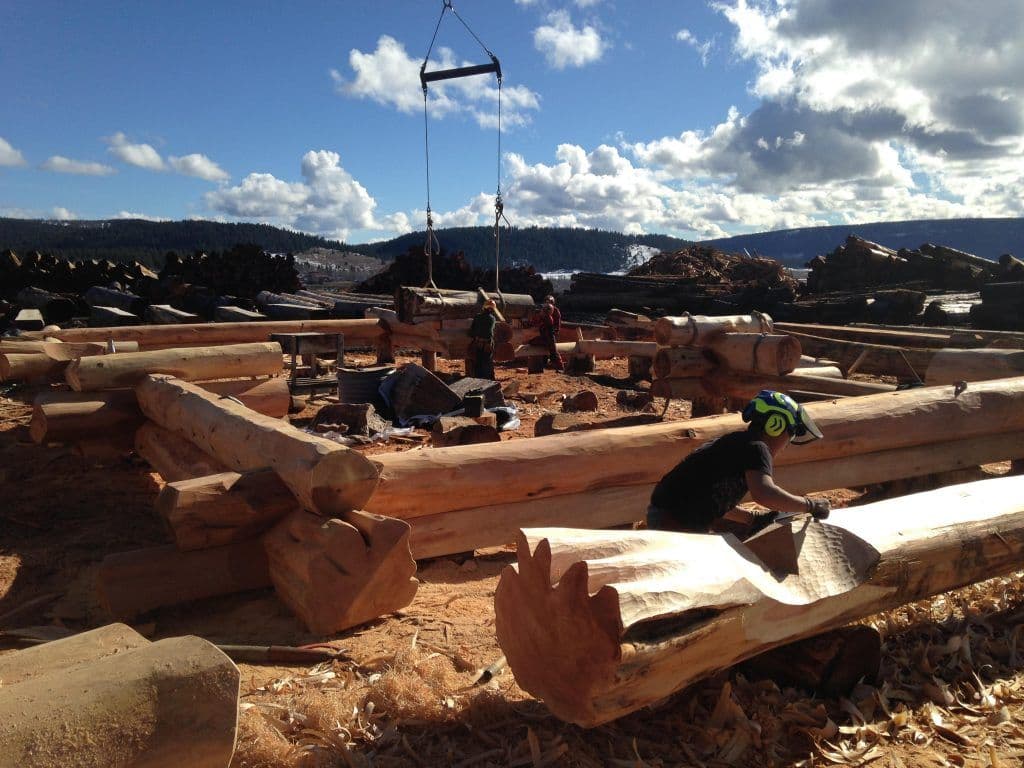 Log Home Build In Plain Wi