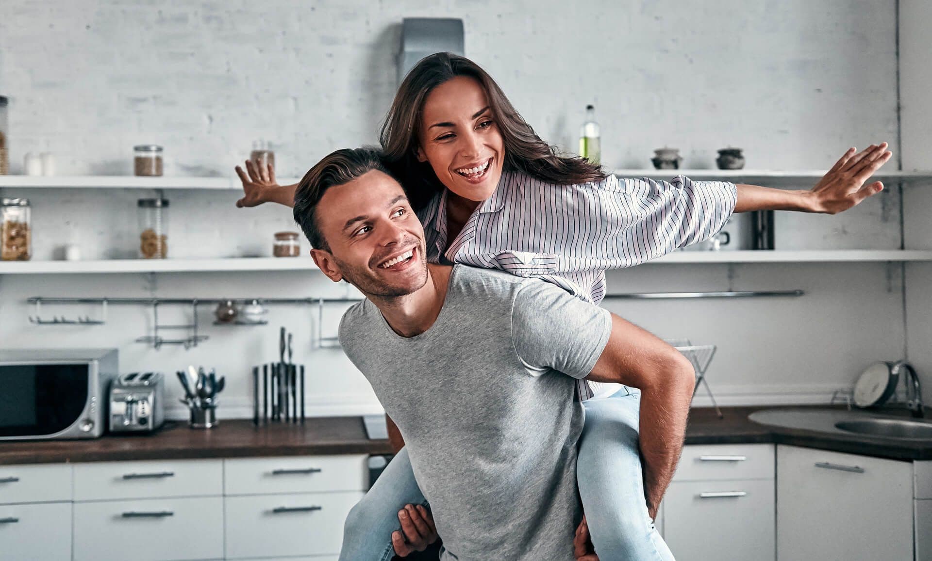 People happy in their kitchen
