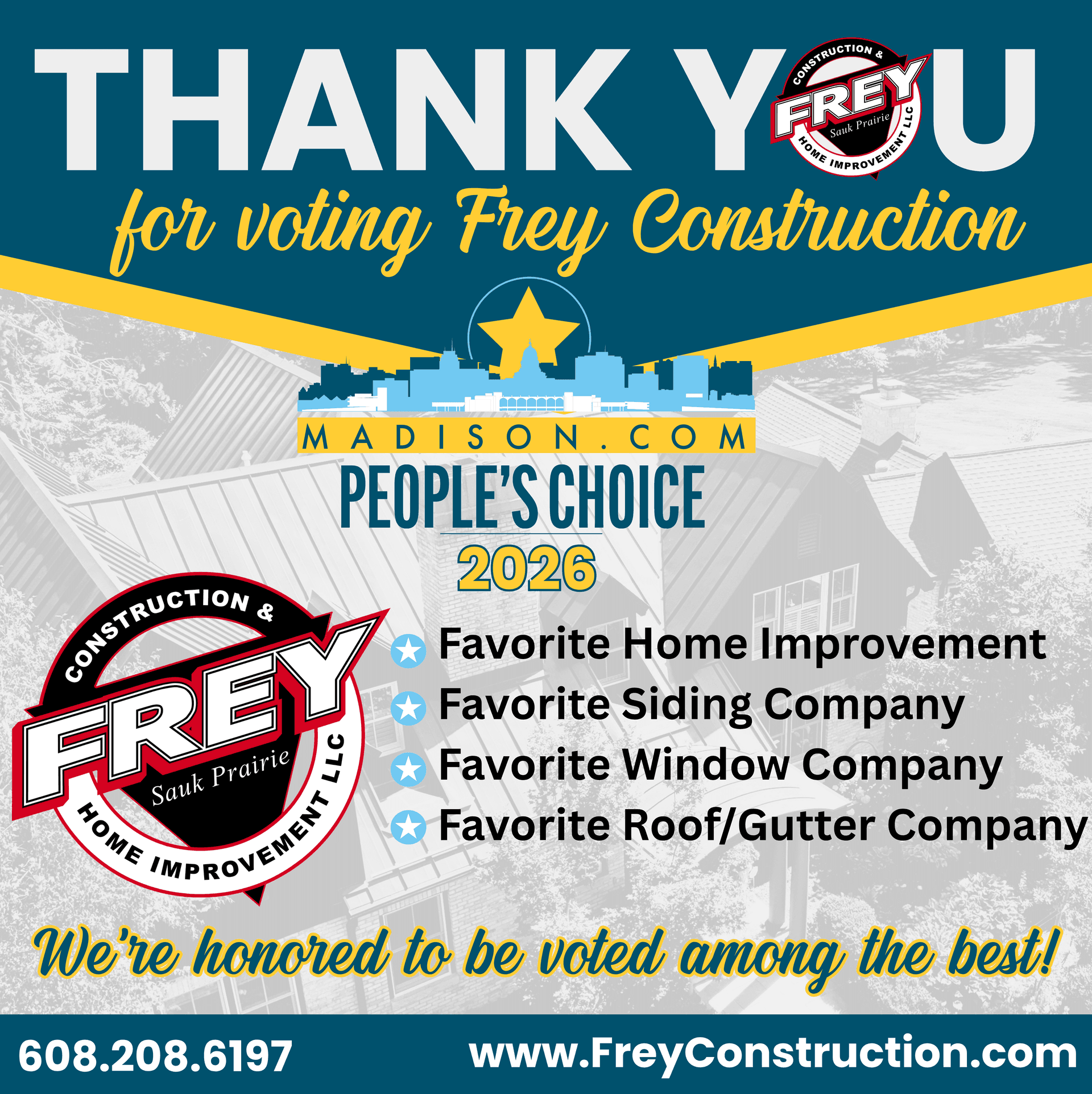 Frey Construction Voted People's Choice!