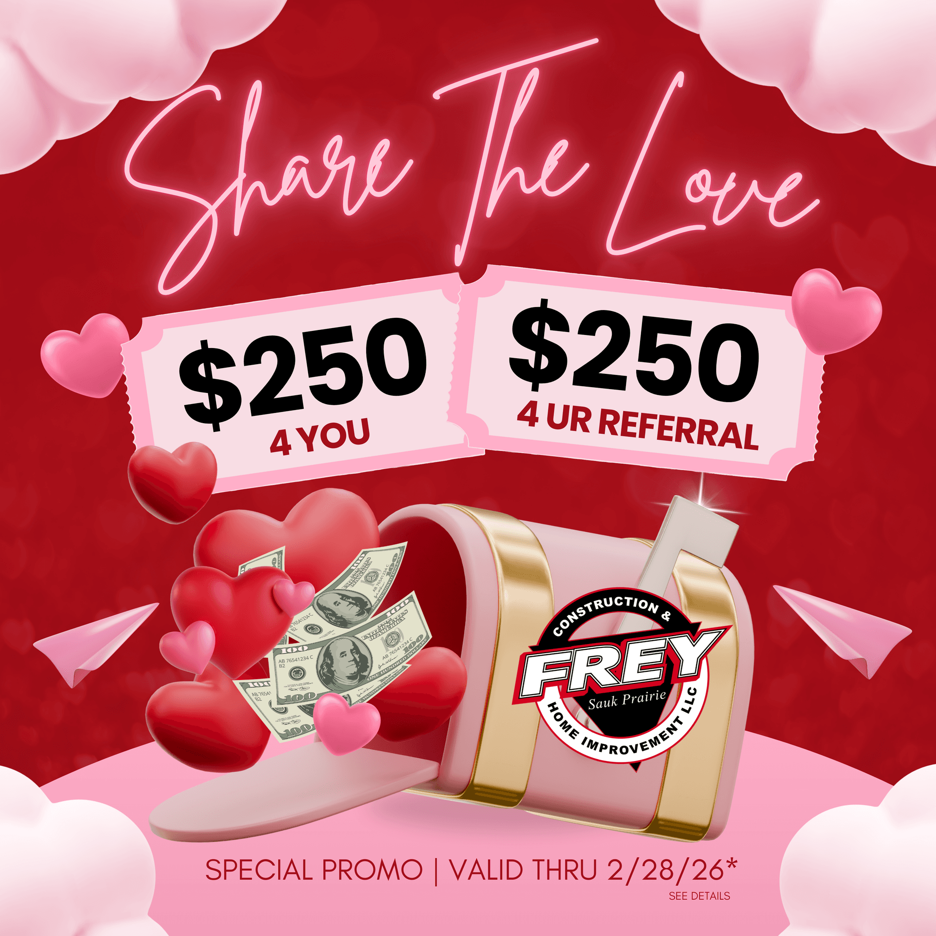 Share the Love Referral Program | Earn $250 with Frey